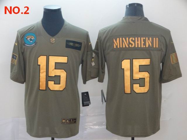 Men's Jacksonville Jaguars 15 Gardner Minshew II Jersey NO.2;